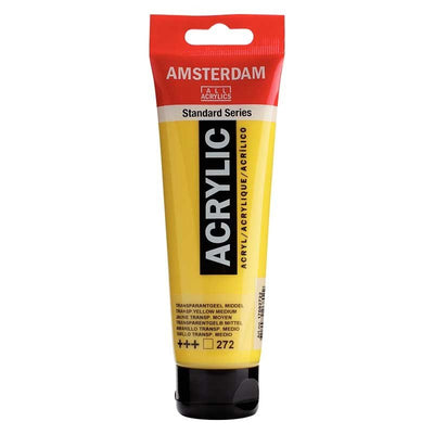 Acrylique Amsterdam 120 ml - Jaune Transparent Moyen - Librairie Oxford City