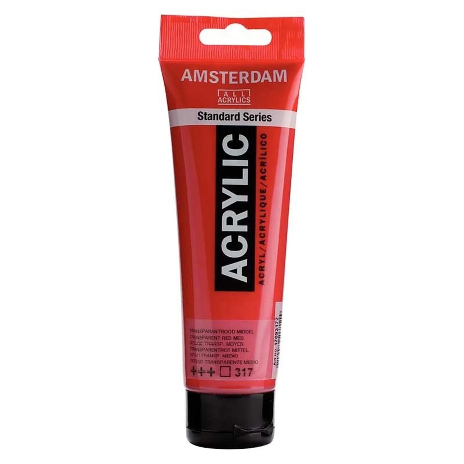 Acrylique Amsterdam 120 ml - Rouge Transparent - Librairie Oxford City