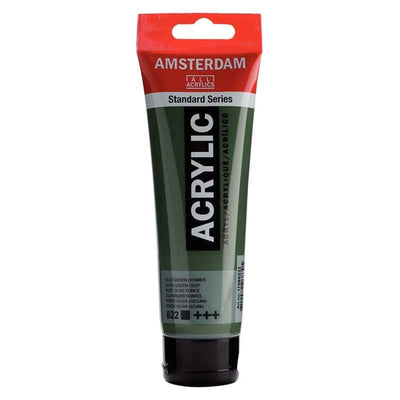 Acrylique Amsterdam 120 ml - Vert Olive Foncé - Librairie Oxford City