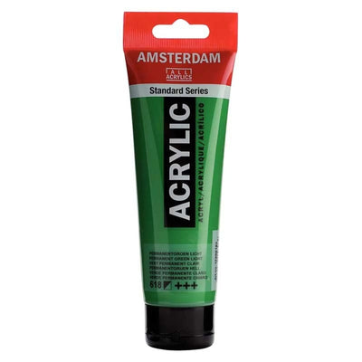 Acrylique Amsterdam 120 ml - Vert Permanent Clair - Librairie Oxford City