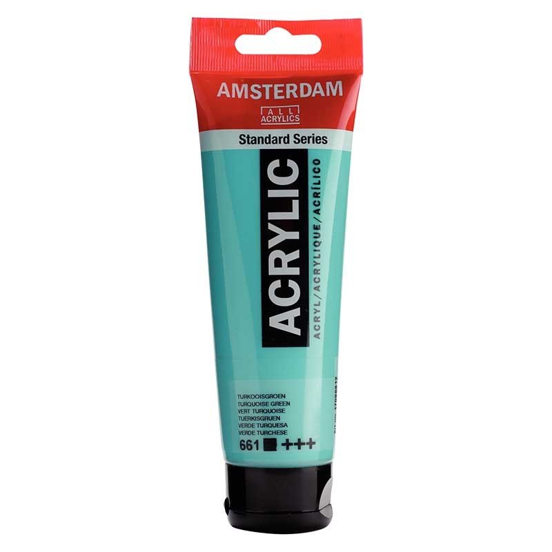 Acrylique Amsterdam 120 ml - Vert Turquoise - Librairie Oxford City