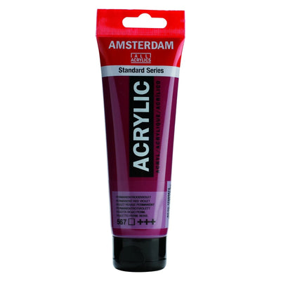 Acrylique Amsterdam 120 ml - Violet Rouge Permanent - Librairie Oxford City