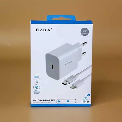 Adaptateur secteur et câble USB - C vers Lightning EZRA HC115 - Librairie Oxford City