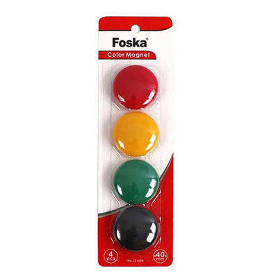 Aimants - colorés, 40 mm / 4 pièces FOSKA - Librairie Oxford City