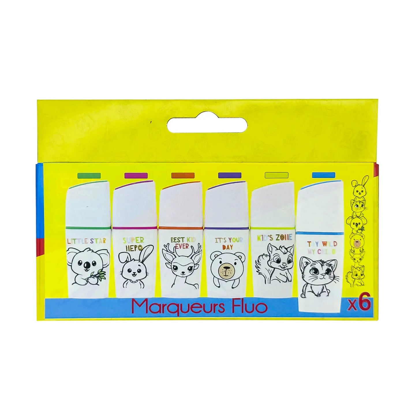 🦄 CoolSchool – Marqueurs Fluo Kids Edition (x6) - Librairie Oxford City