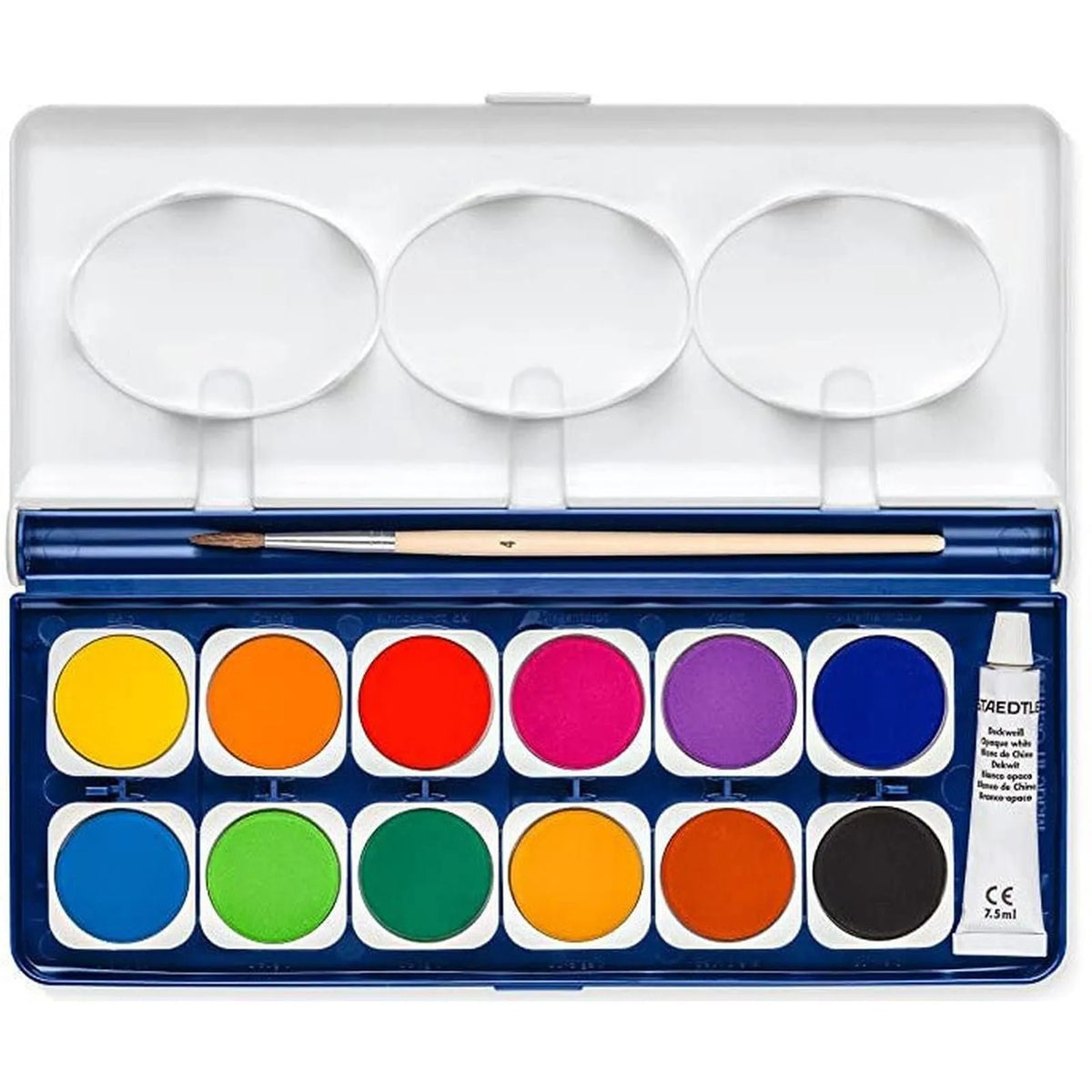 Cahier d'Aquarelle Fournitures d'Artisanat 12 Couleurs avec Peintures | Kit de Cahier d'Aquarelle avec Pinceau pour Filles Débutants Carnets Salle de Classe Maison Fête