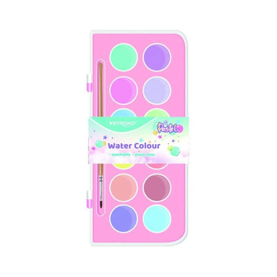 Aquarelle de 12 Couleurs Pastel + Pinceau - Librairie Oxford City