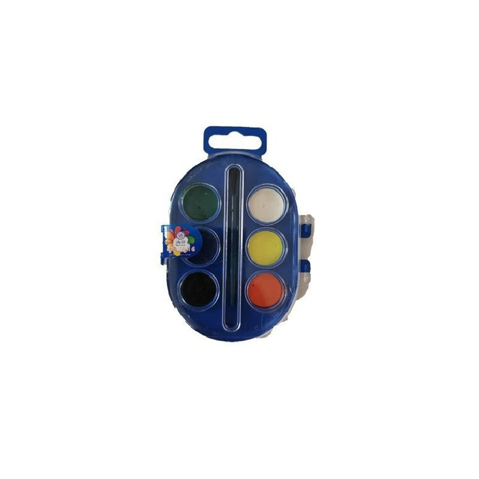 AQUARELLE DE 6 PASTTILES OVAL+PINCEAU - Librairie Oxford City
