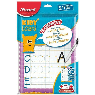 ARDOISE TRANSPARENT KIDY'BOARD MAPED - Librairie Oxford City