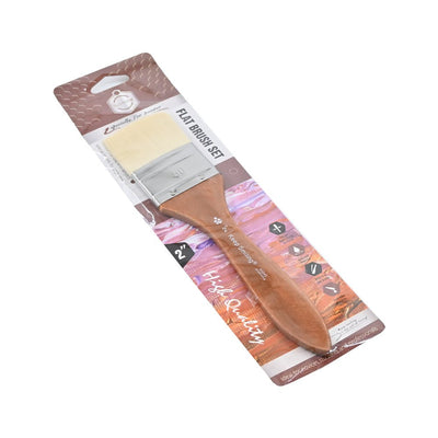 Keep Smiling — Pinceau Plat N.2 Manche Bois - Librairie Oxford City