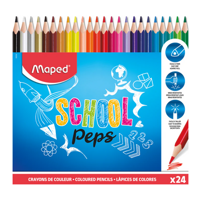 Maped Pixel Party - 12 Crayons de couleur en pochette carton - Librairie Oxford City