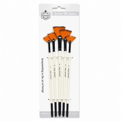 Keepsmiling — Set de 5 Pinceaux Éventail pour Acrylique et Huile - Librairie Oxford City