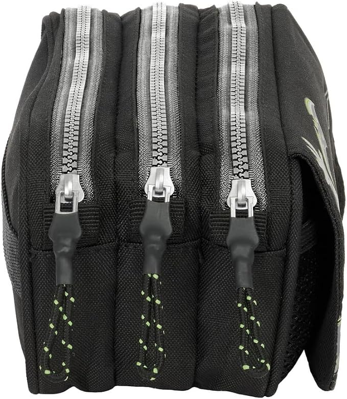 Trousse Safta Batman 3 Compartiments — Noir & Vert