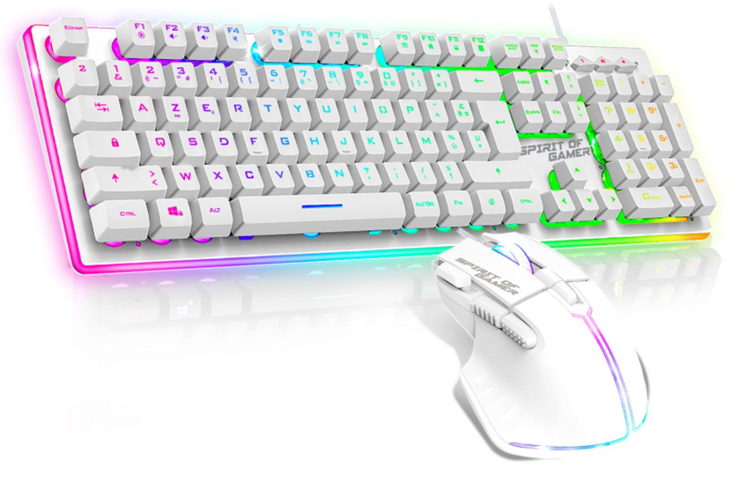 Clavier et Souris ULTIMATE 600 ARTIC RGB - Librairie Oxford City