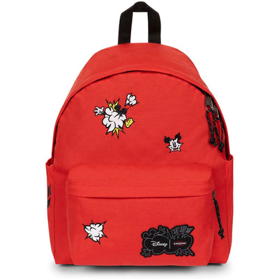 Sac à dos Eastpak Day Paker Mickey Mouse rouge et noir, vue de face