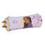Trousse ronde Disney Wish violet jaune rose avec porte-clés décoratif