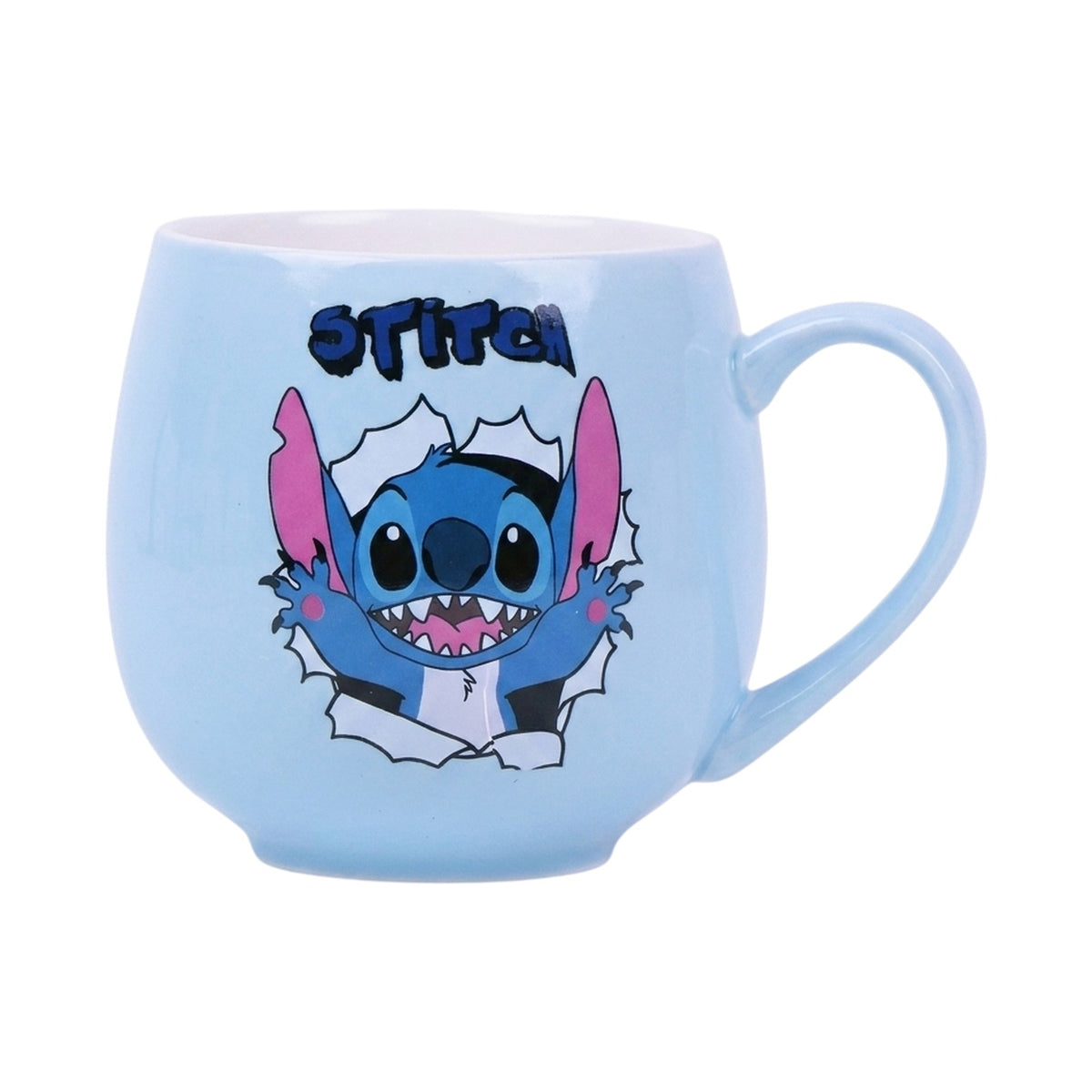 Mug en céramique Disney Stitch avec anse, design coloré