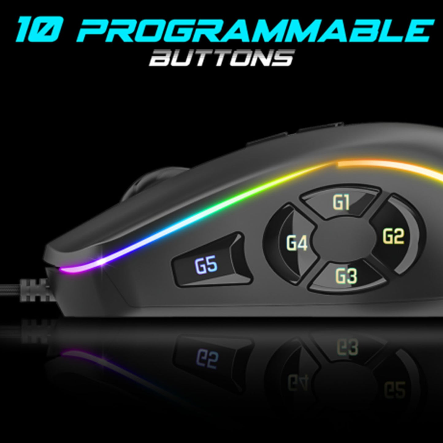 Souris filaire - Gaming - ELITE - M30 - LED - Personnalisable - Boutons programmables - Spirit of gamer - Librairie Oxford City