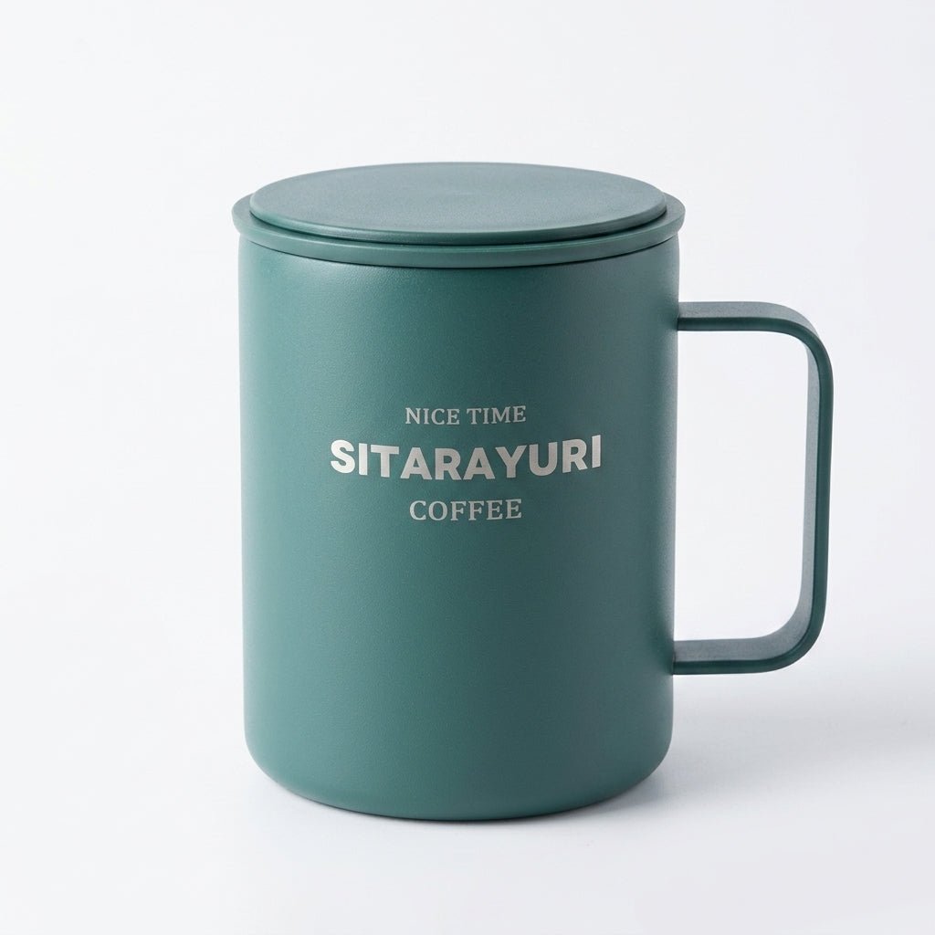 Mug Inox Sitarayuri Coffee – Tasse Isotherme avec Anse et Couvercle | Oxford City - Librairie Oxford City