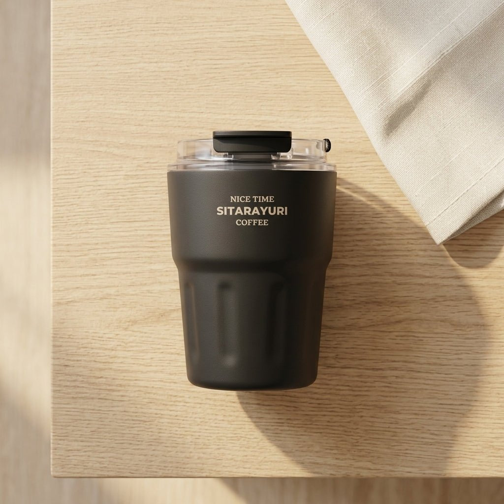Tumbler Inox Sitarayuri Coffee – Tasse Isotherme à Emporter avec Dragonne | Oxford City - Librairie Oxford City