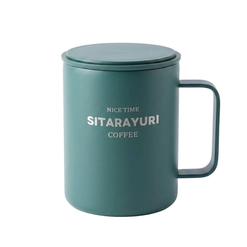 Mug Inox Sitarayuri Coffee – Tasse Isotherme avec Anse et Couvercle | Oxford City - Librairie Oxford City