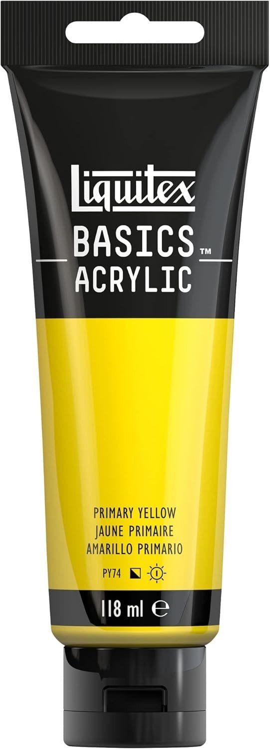 Basics Acrylic 118ml Jaune Primaire - Librairie Oxford City