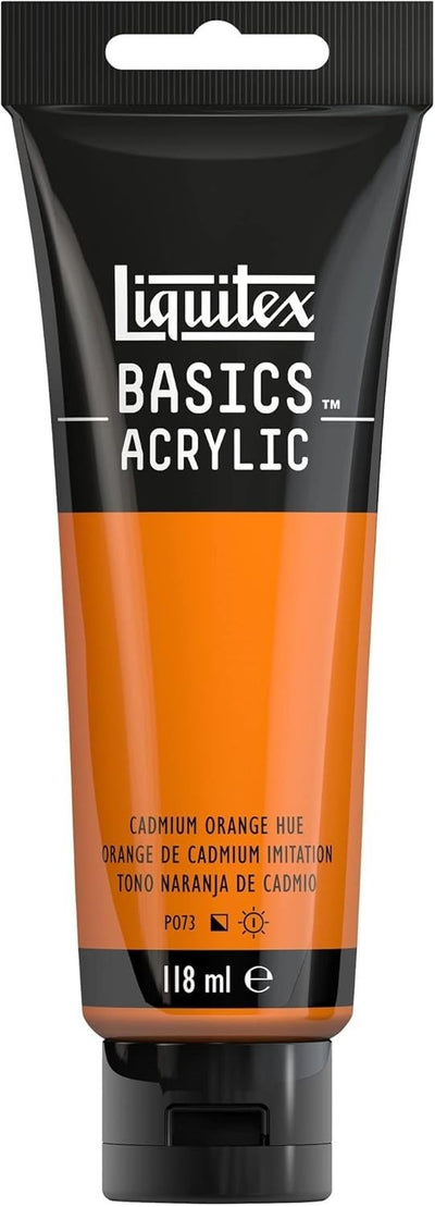 Basics Acrylic 118ml Orange de Cadmium Imitation - Librairie Oxford City