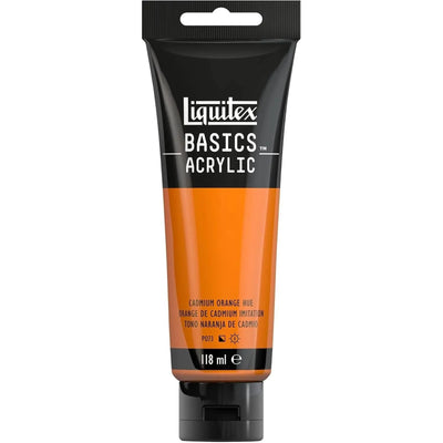 Basics Acrylic 118ml Orange de Cadmium Imitation - Librairie Oxford City