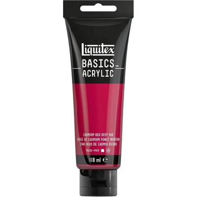 Basics Acrylic 118ml Rouge de Cadmium Foncé Imitation - Librairie Oxford City
