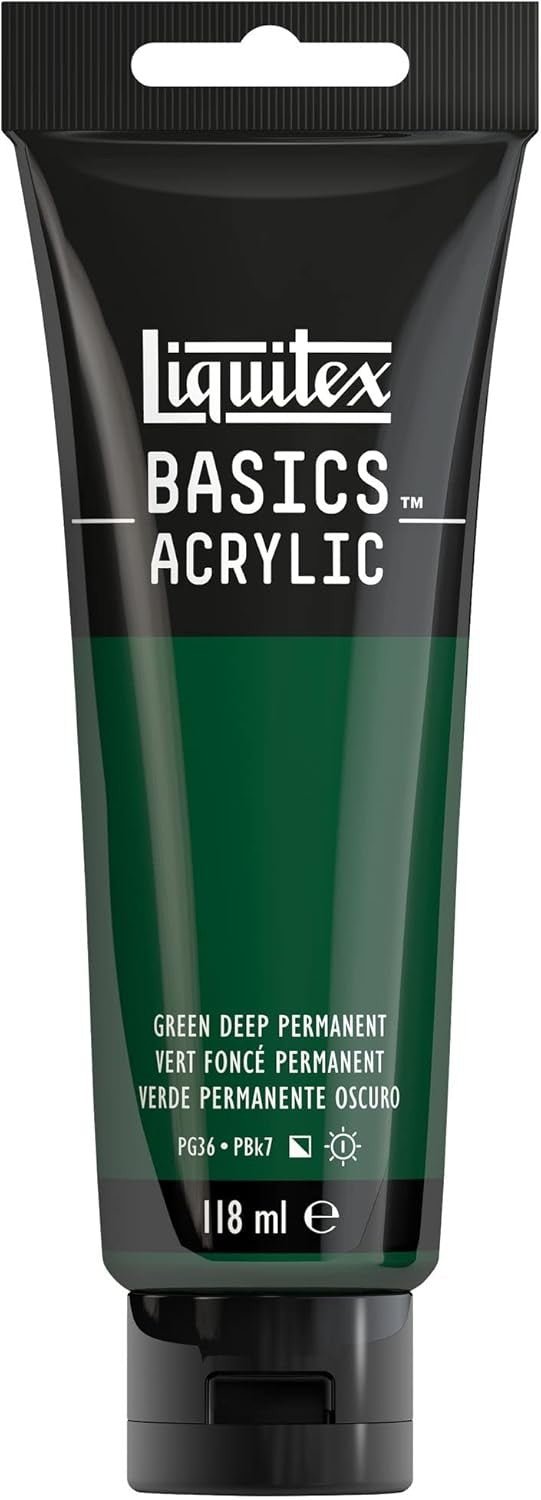 Basics Acrylic 118ml Vert Foncé Permanent - Librairie Oxford City