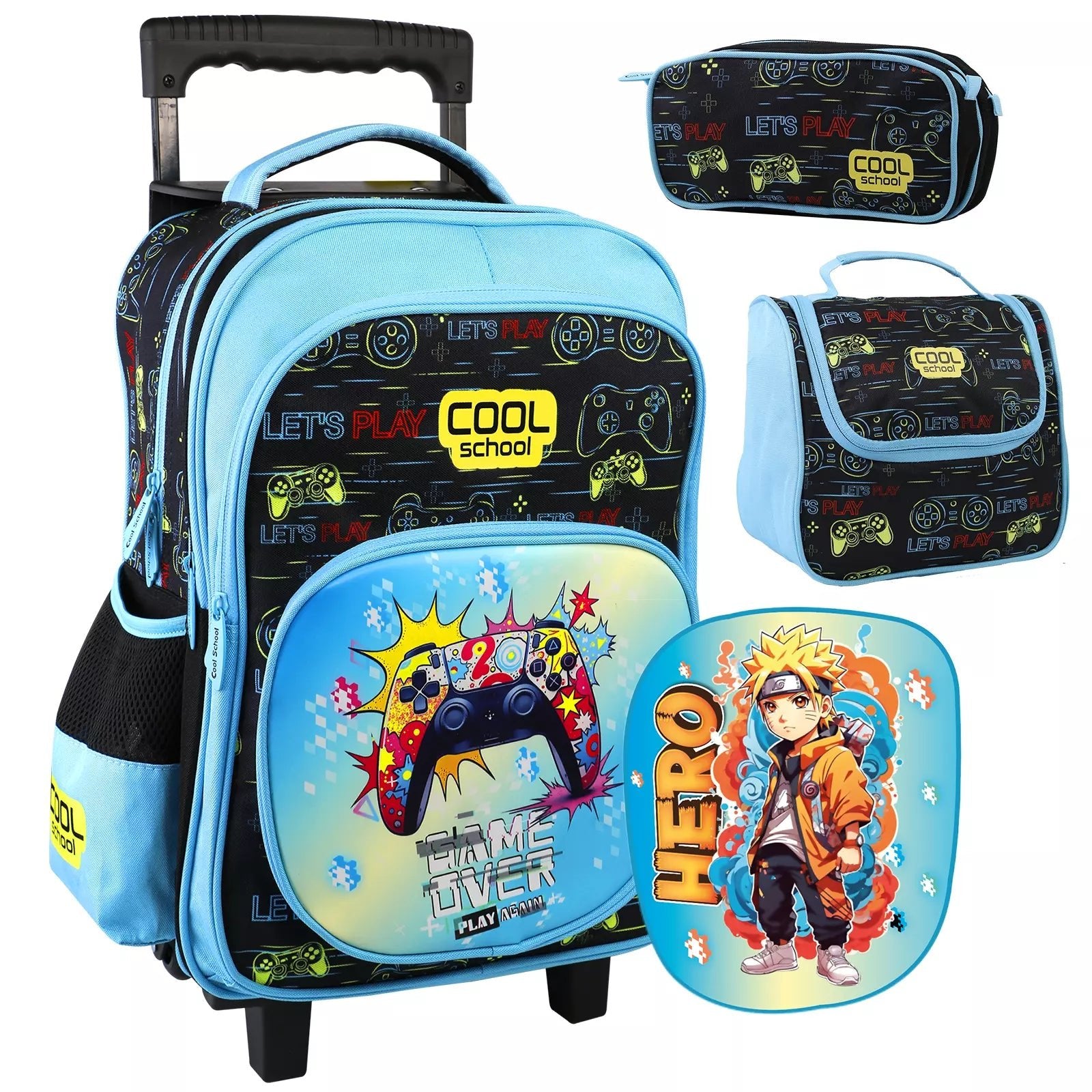 💥🏷️ Pack 3 pièces : Sac à dos double face + Porte goûter + Trousse - Librairie Oxford City