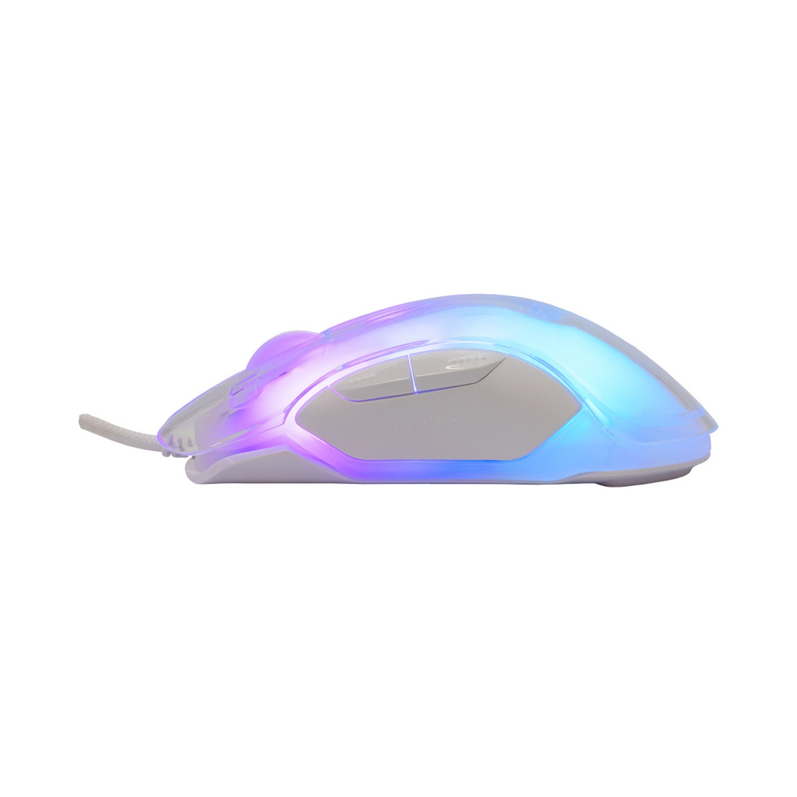 Optical USB Gaming Mouse 12800 Dpi 7 Keys LED Backlight RGB White, MORDRED - Librairie Oxford City