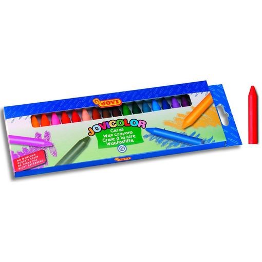 Crayons de Cire Jovi 18 Couleurs - Matériel de Dessin Scolaire - Librairie Oxford City