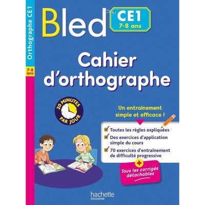 Bled - Cahier d'orthographe - Librairie Oxford City