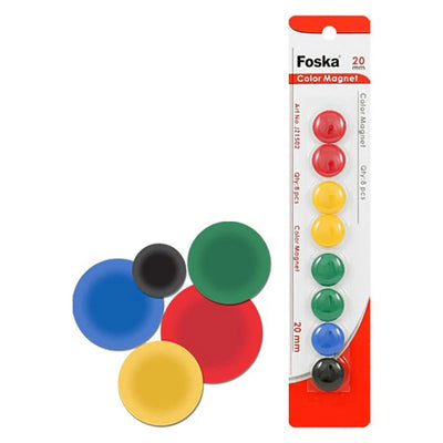 BLISTER 06 AIMANTS TABLEAU 20MM FOSKA - Librairie Oxford City