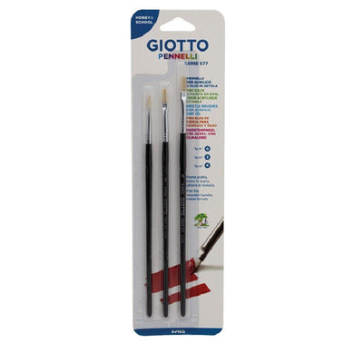 BLISTER 3 PINCEAUX PLAT 0 - 2 - 4 GIOTTO - Librairie Oxford City