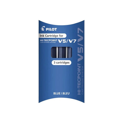 BLISTER 3 RECHCHARGE STYLO HI - TECPOINT V5/V7 BLEU PILOT - Librairie Oxford City