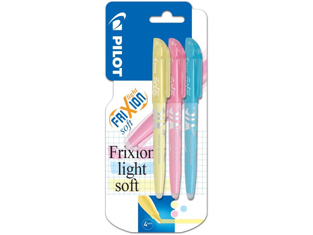 BLISTER 3 STYLO FRIXION LIGHT SOFT JAUNE /ROSE /BLEU PILOT - Librairie Oxford City