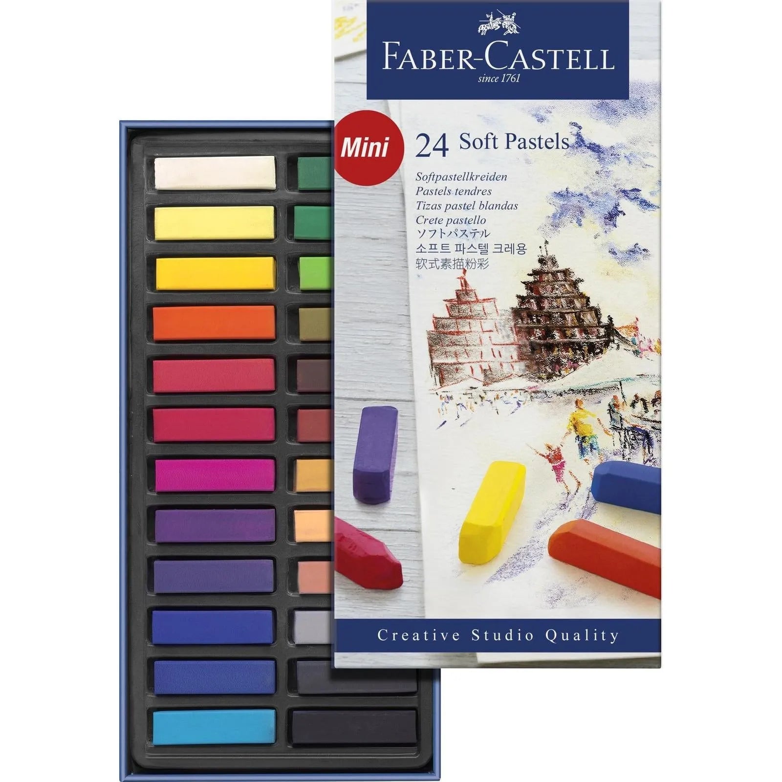 Boîte de 24 Mini pastels tendres | Faber - Castell - Librairie Oxford City