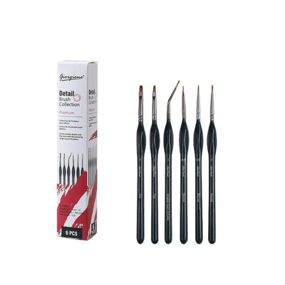 Boite de 6 pinceaux de détail en crayon |Giorgione - Librairie Oxford City
