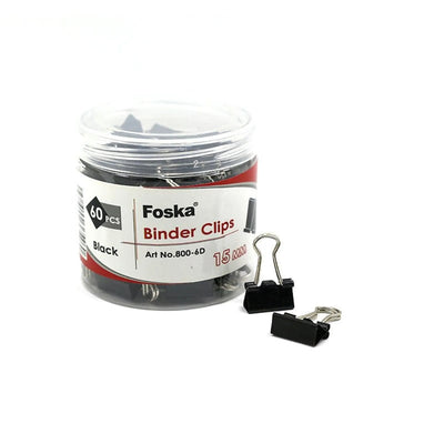 BOÎTE DE 60 PINCES A CLIP 15 MM FOSKA - Librairie Oxford City