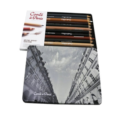 BOITE METAL ETUDE 12 CRAYONS - Librairie Oxford City