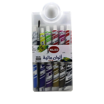 BOITE PLASTIQUE GOUACHE DE 12 LAM+PINCEAUX - Librairie Oxford City