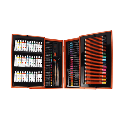Coffret Dessin & Peinture Complet en Bois – Set Artistique 174 Pièces - Librairie Oxford City