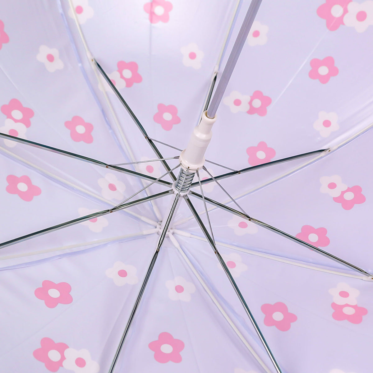 Parapluie Floral à Bords Festonnés — Motif Fleuri
