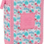 Trousse plate Moos 28 pièces en polyester rose bleu et blanc avec fermeture éclair