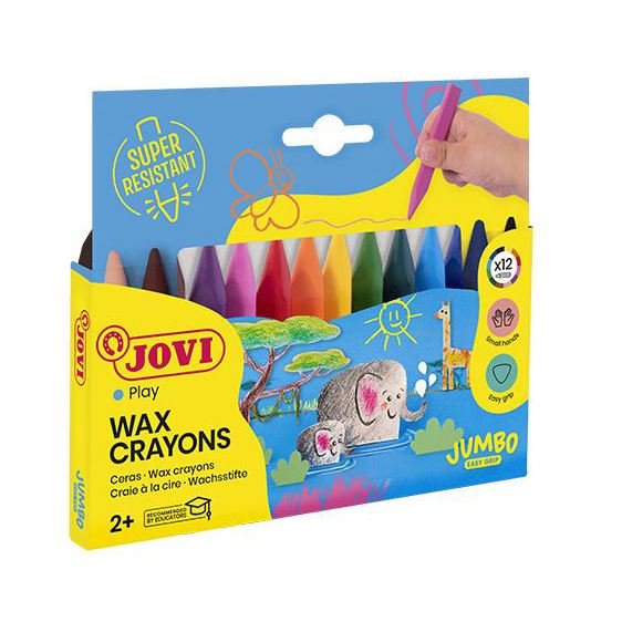 Crayon Pastel Jovi Art Jumbo Résistant 12 Couleurs - Librairie Oxford City