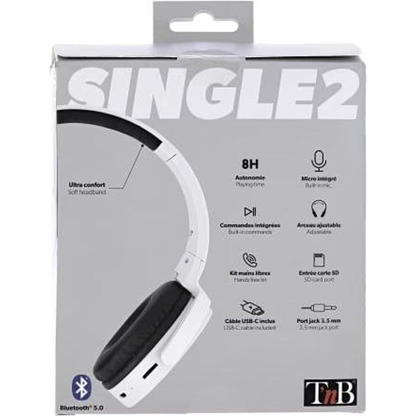 Casque Bluetooth SINGLE 2 Gris