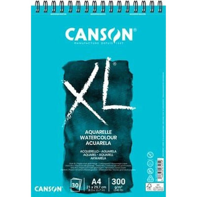 Canson XL Aquarelle - Album reliure à anneaux métalliques - A4 - 30 feuilles - Librairie Oxford City