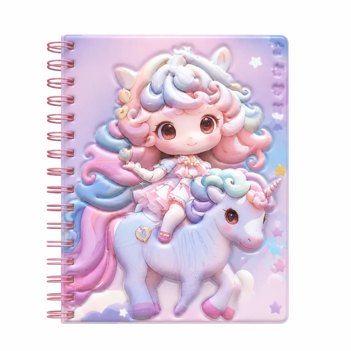 ForYou - Cahier à Spirale Couverture 3D Licorne & Poupée - Librairie Oxford City